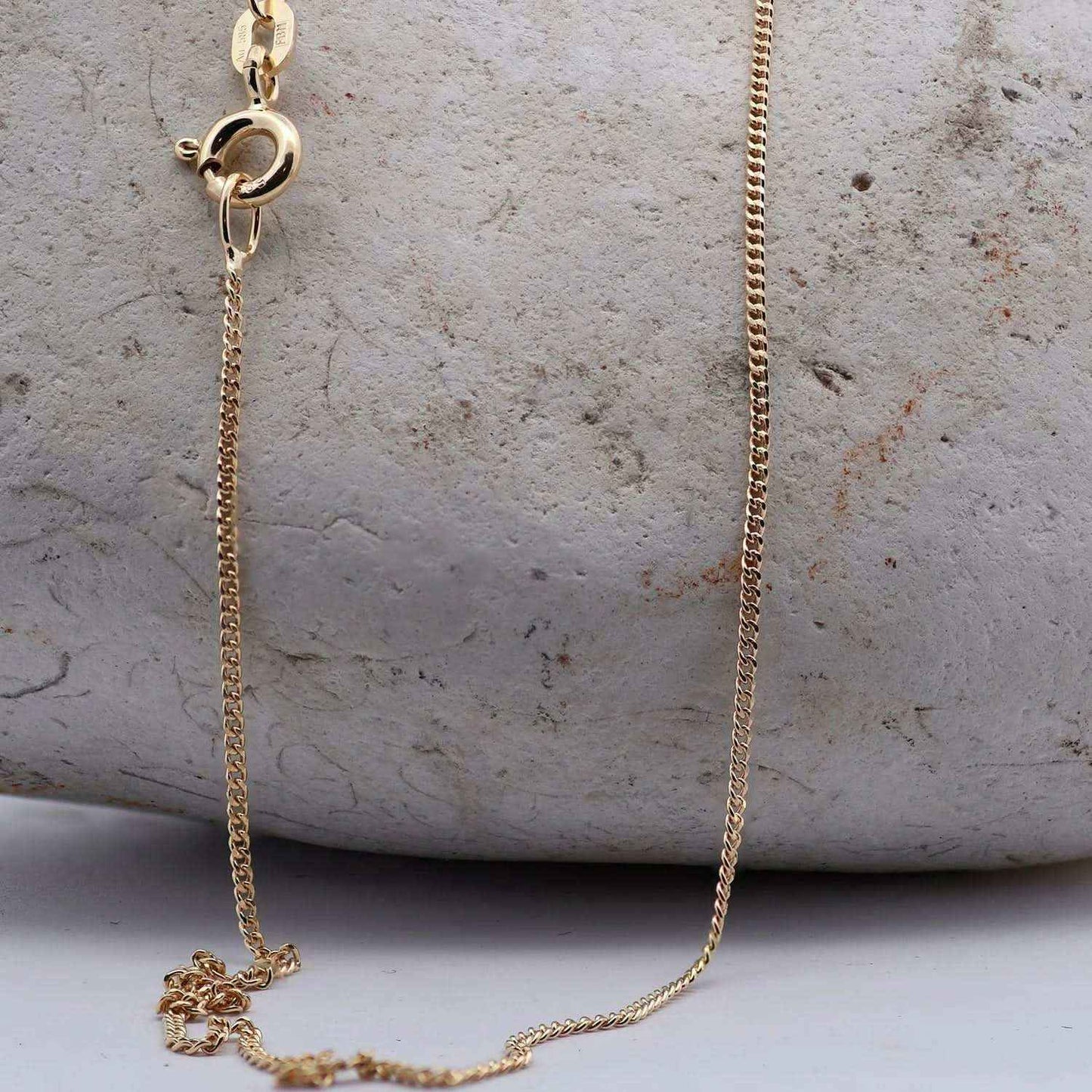 Goldkette Panzerkette Halskette Breite 1,1 mm massiv 585-14 Karat Gold