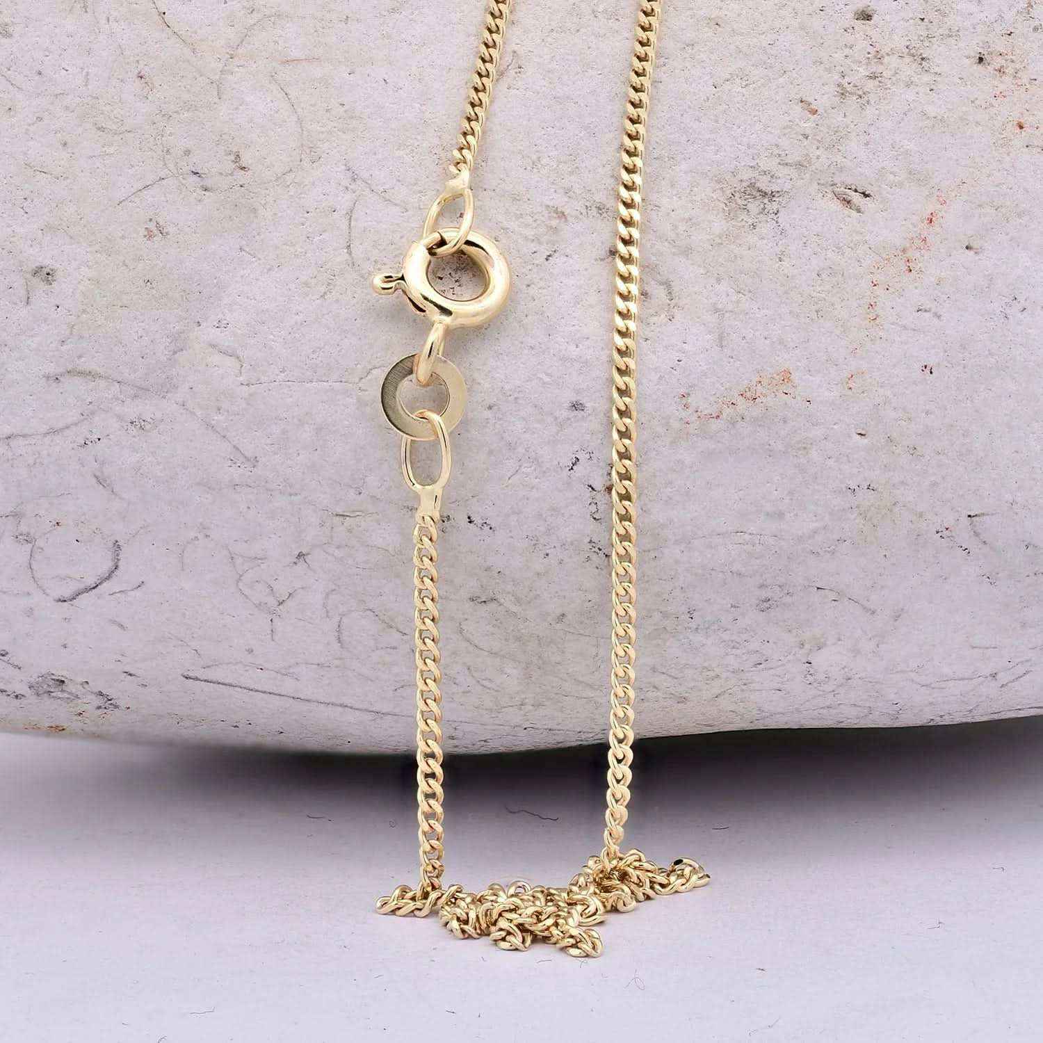 Goldkette Panzerkette Halskette Breite 1,2 mm massiv 333 -8 Karat Gold - Firma Holzenplotz - Silberketten-Goldketten.de 