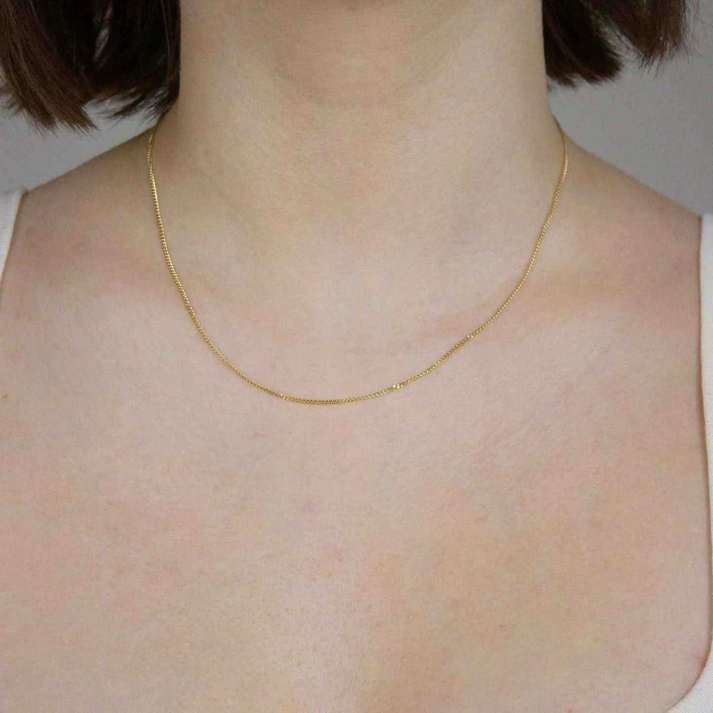 Goldkette Panzerkette Halskette Breite 1,4 mm massiv 585-14 Karat Gold
