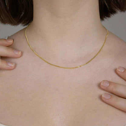 Goldkette Panzerkette Halskette Breite 1,6 mm massiv 585-14 Karat Gold