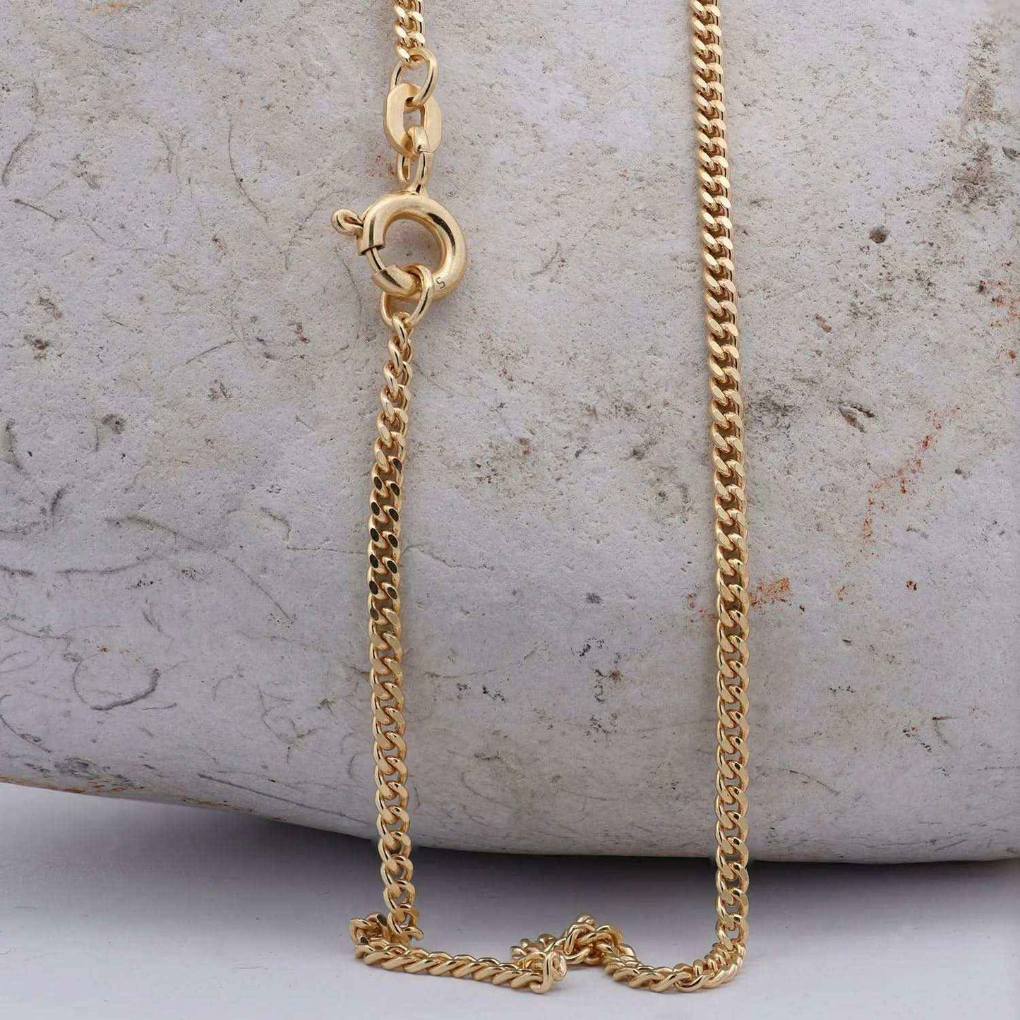 Goldkette Panzerkette Halskette Breite 1,7 mm massiv 585-14 Karat Gold