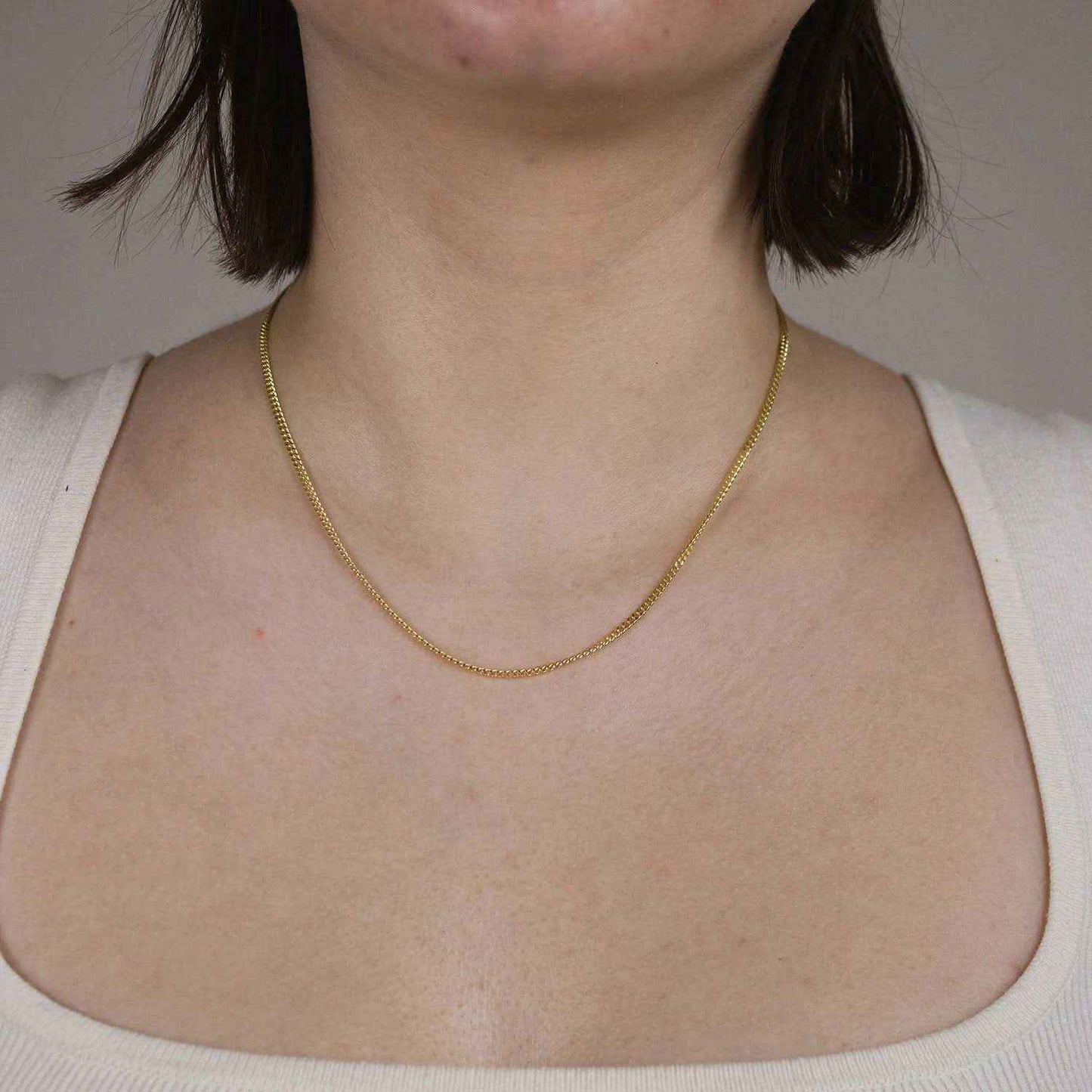 Goldkette Panzerkette Halskette Breite 2,0 mm massiv 585-14 Karat Gold