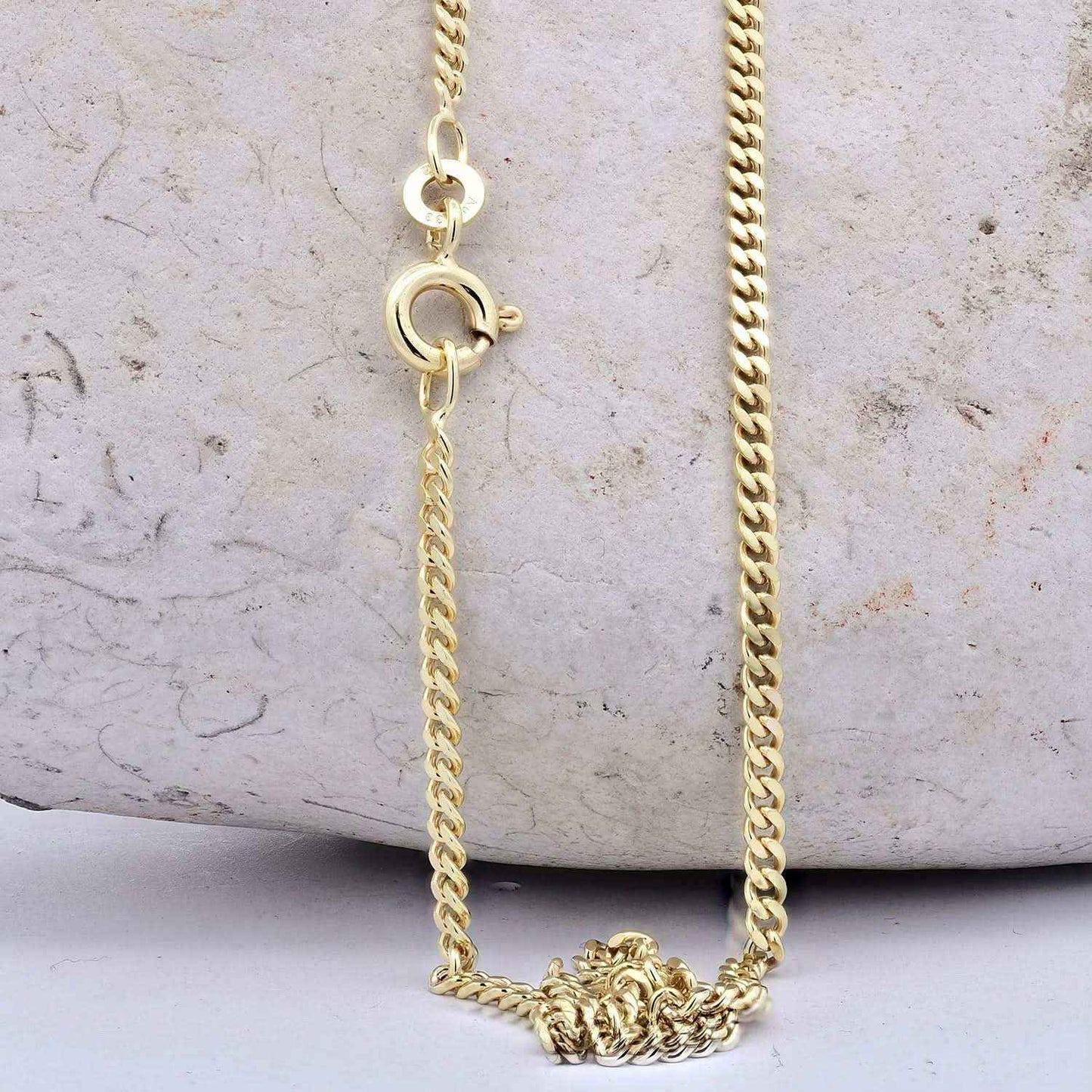 Goldkette Panzerkette Halskette Breite 2,1 mm massiv 333 -8 Karat Gold