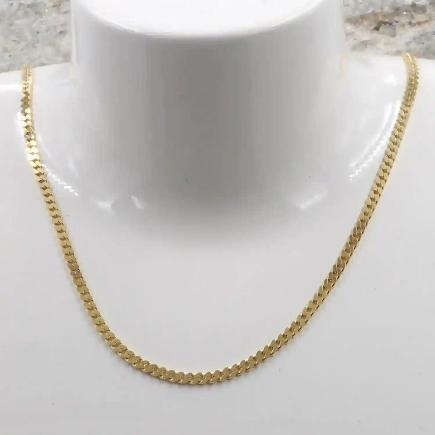 Goldkette Panzerkette Halskette Breite 2,4 mm massiv 585-14 Karat Gold