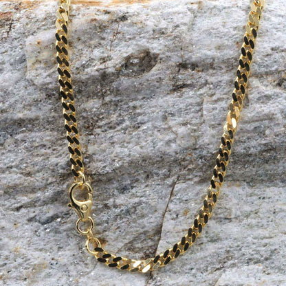 Goldkette Panzerkette Halskette Breite 2,5 mm massiv 333 -8 Karat Gold - Firma Holzenplotz - Silberketten-Goldketten.de 