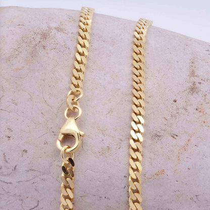 Goldkette Panzerkette Halskette Breite 3,4 mm massiv 333 -8 Karat Gold