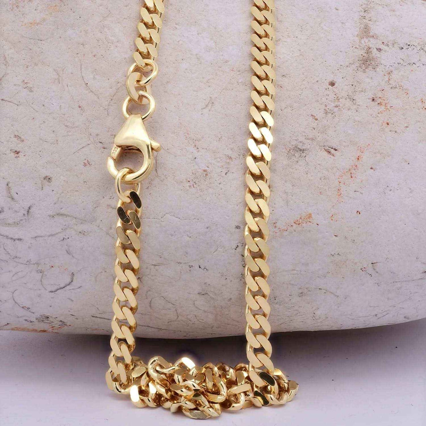 Goldkette Panzerkette Halskette Breite 3,4 mm massiv 333 -8 Karat Gold