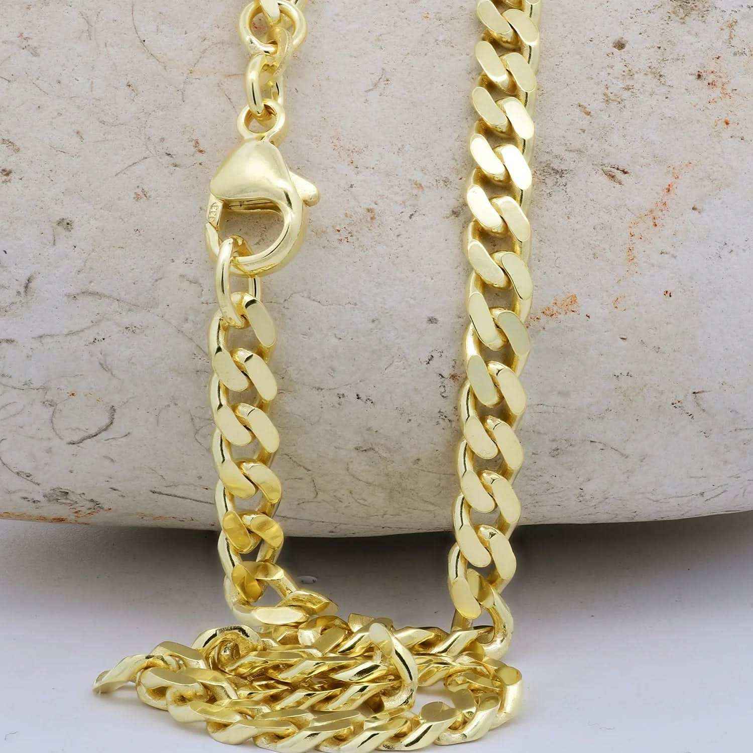 Goldkette Panzerkette Halskette Breite 4,7 mm massiv 333 -8 Karat Gold - Firma Holzenplotz - Silberketten-Goldketten.de 