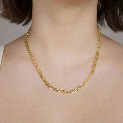 Goldkette Panzerkette Halskette Breite 5,0 mm weit 333 - 8 Karat Gold - Firma Holzenplotz - Silberketten-Goldketten.de 