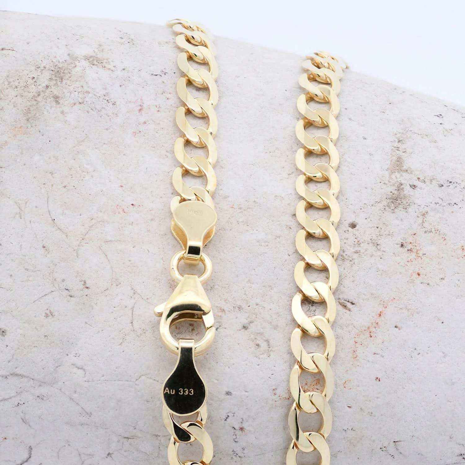 Goldkette Panzerkette Halskette Breite 5,0 mm weit 333 - 8 Karat Gold - Firma Holzenplotz - Silberketten-Goldketten.de 