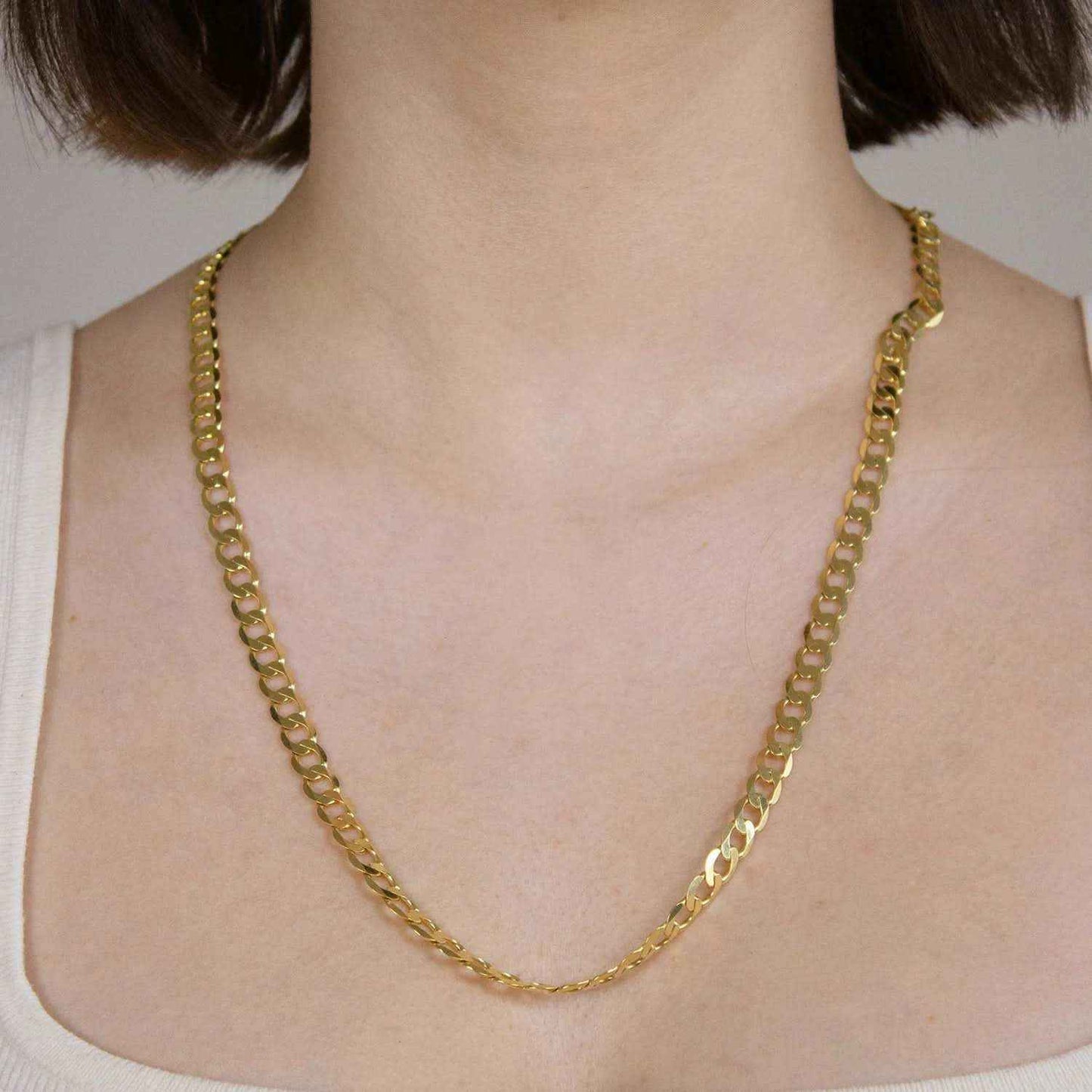 Goldkette Panzerkette Halskette Breite 6,7 mm weit 333 - 8 Karat Gold
