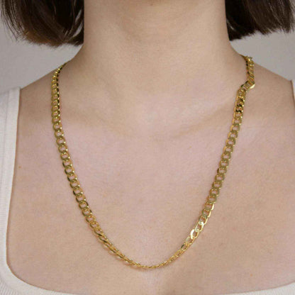 Goldkette Panzerkette Halskette Breite 6,7 mm weit 333 - 8 Karat Gold