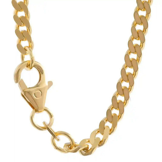 Goldkette Panzerkette Länge 19cm - Breite 2,5mm - 750-18 Karat Gold - Firma Holzenplotz - Silberketten-Goldketten.de 