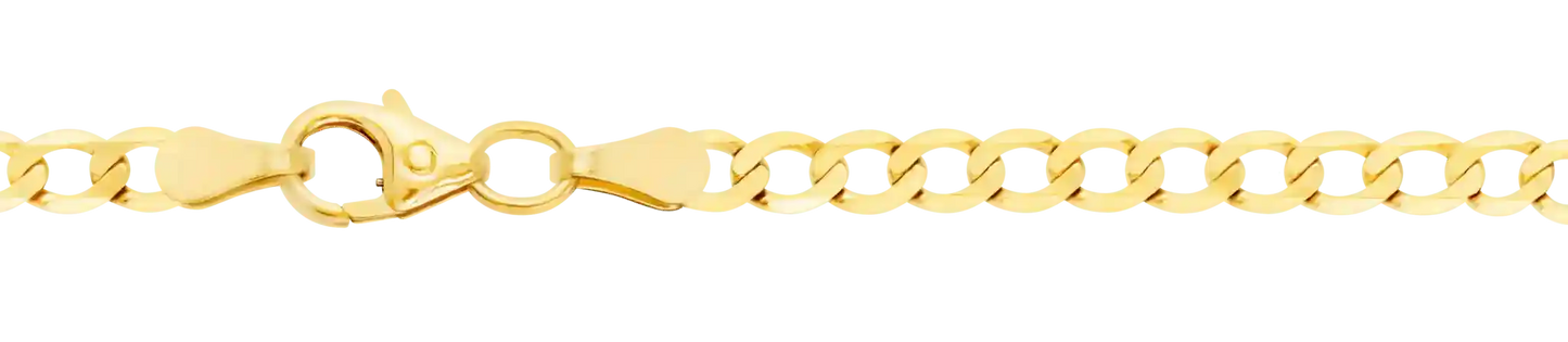 Goldkette Panzerkette Länge 19cm - Breite 3,1mm - 333-8 Karat Gold