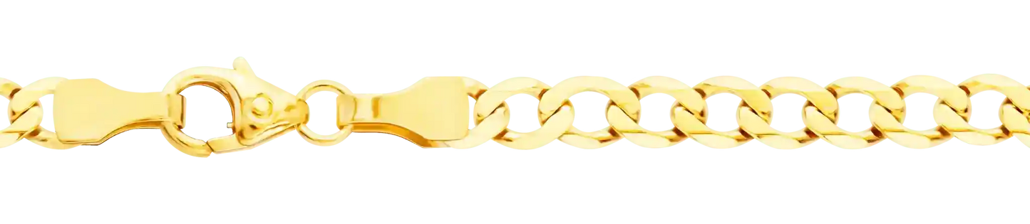 Goldkette Panzerkette Länge 21cm - Breite 3,9mm - 585-14 Karat Gold
