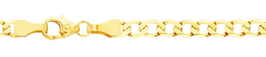 Goldkette Panzerkette Länge 21cm - Breite 3,9mm - 585-14 Karat Gold