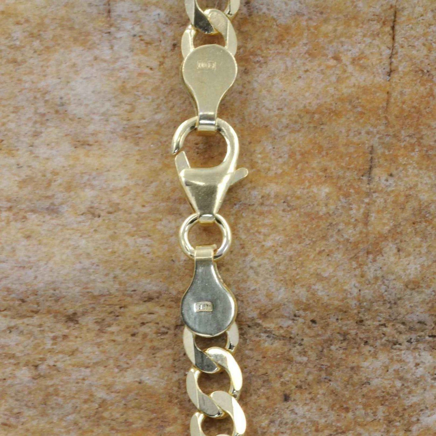 Goldkette Panzerkette Länge 21cm - Breite 5,0mm - 333-8 Karat Gold