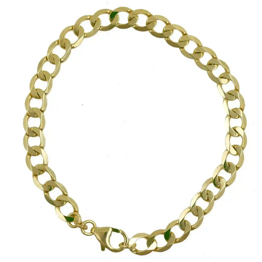Goldkette Panzerkette Länge 21cm - Breite 5,0mm - 333-8 Karat Gold