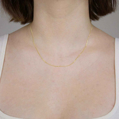 Goldkette Panzerkette Länge 38cm - Breite 1,1mm - 585-14 Karat Gold