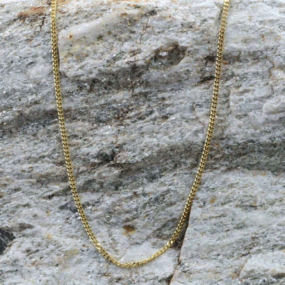 Goldkette Panzerkette Länge 42cm - Breite 1,4mm - 333-8 Karat Gold .