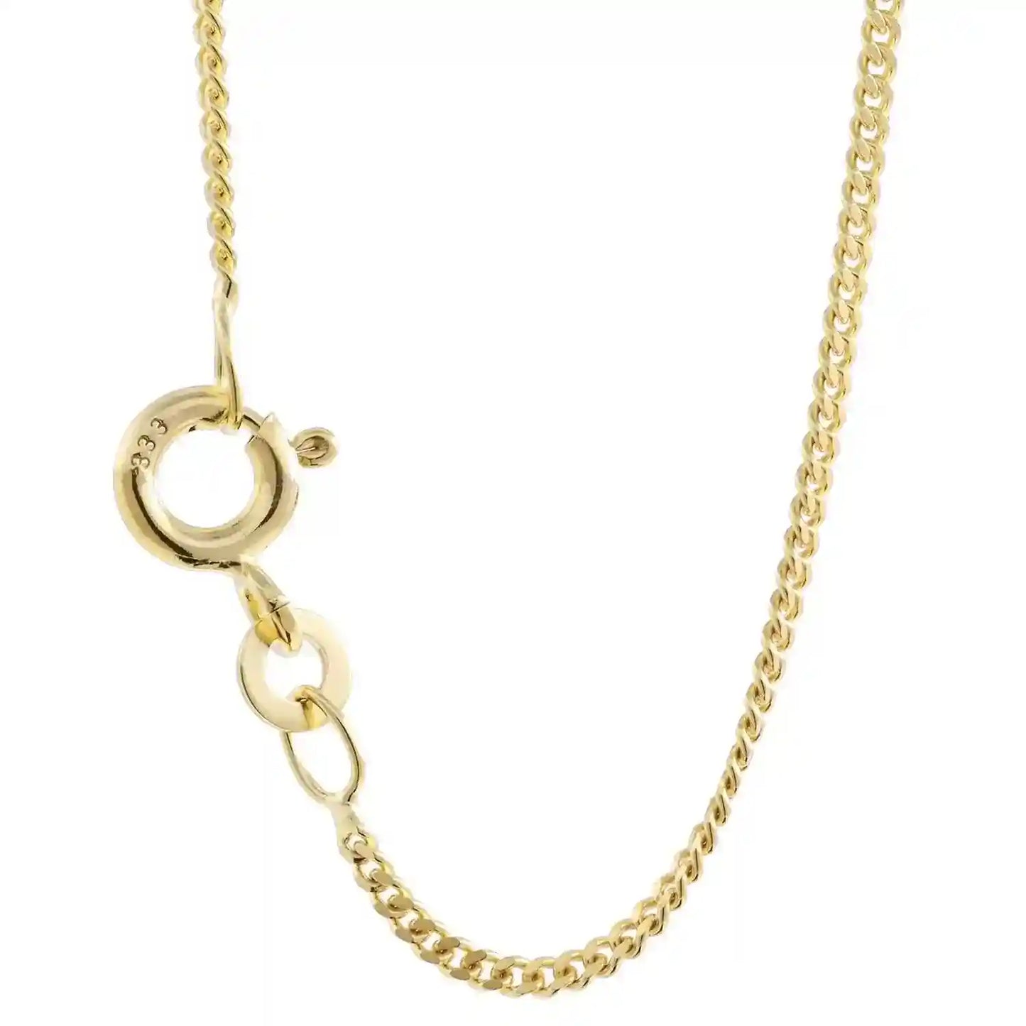 Goldkette Panzerkette Länge 42cm - Breite 1,4mm - 333-8 Karat Gold .