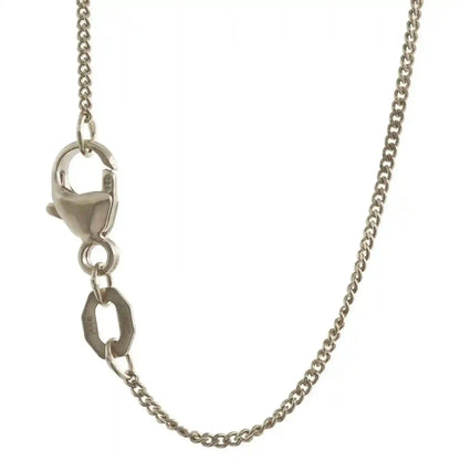 1,1 mm 45 cm 750 - 18 Karat Weißgold Panzerkette massiv Gold hochwertige Goldkette  2,4 g