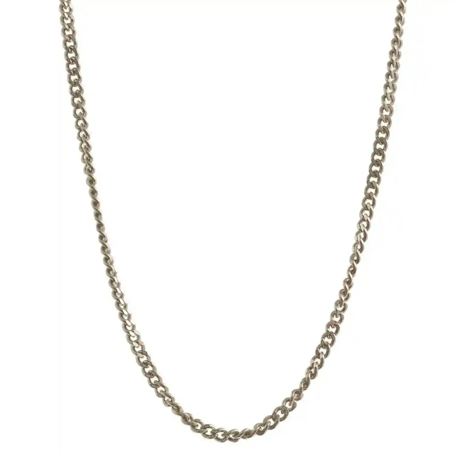 1,1 mm 45 cm 750 - 18 Karat Weißgold Panzerkette massiv Gold hochwertige Goldkette  2,4 g