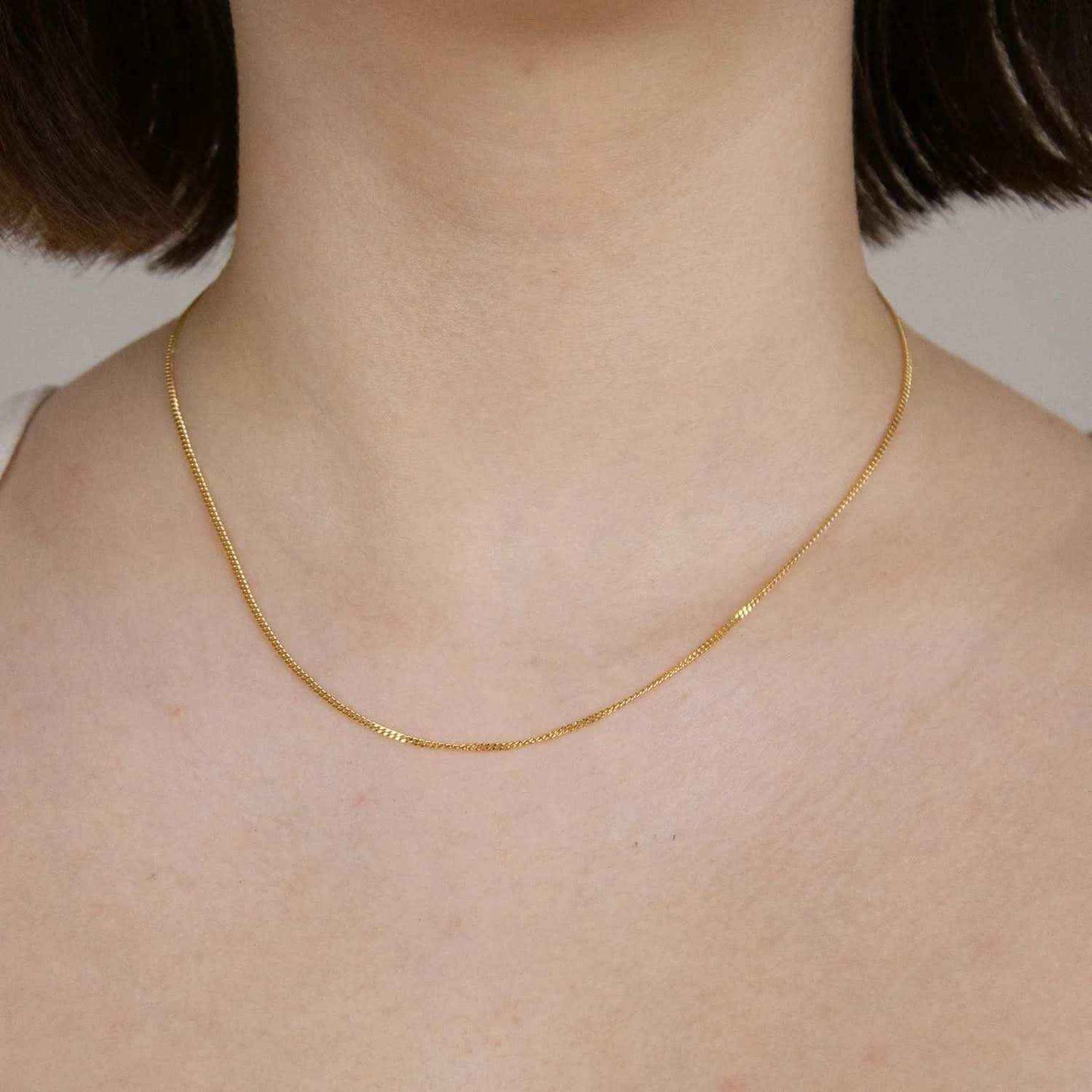 Goldkette Panzerkette Länge 45cm - Breite 1,4mm - 750-18 Karat Gold