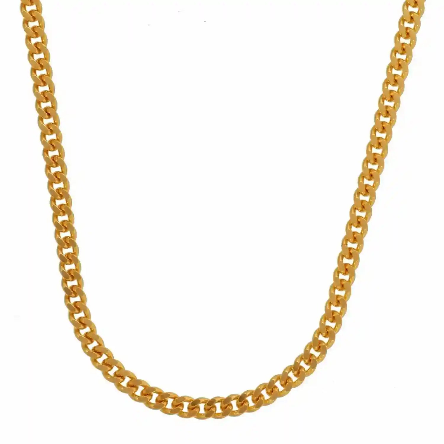 Goldkette Panzerkette Länge 45cm - Breite 2,1mm - 750-18 Karat Gold