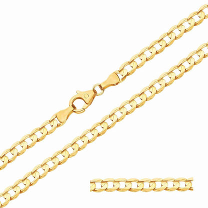 Goldkette Panzerkette Länge 45cm - Breite 4,6mm - 333-8 Karat Gold