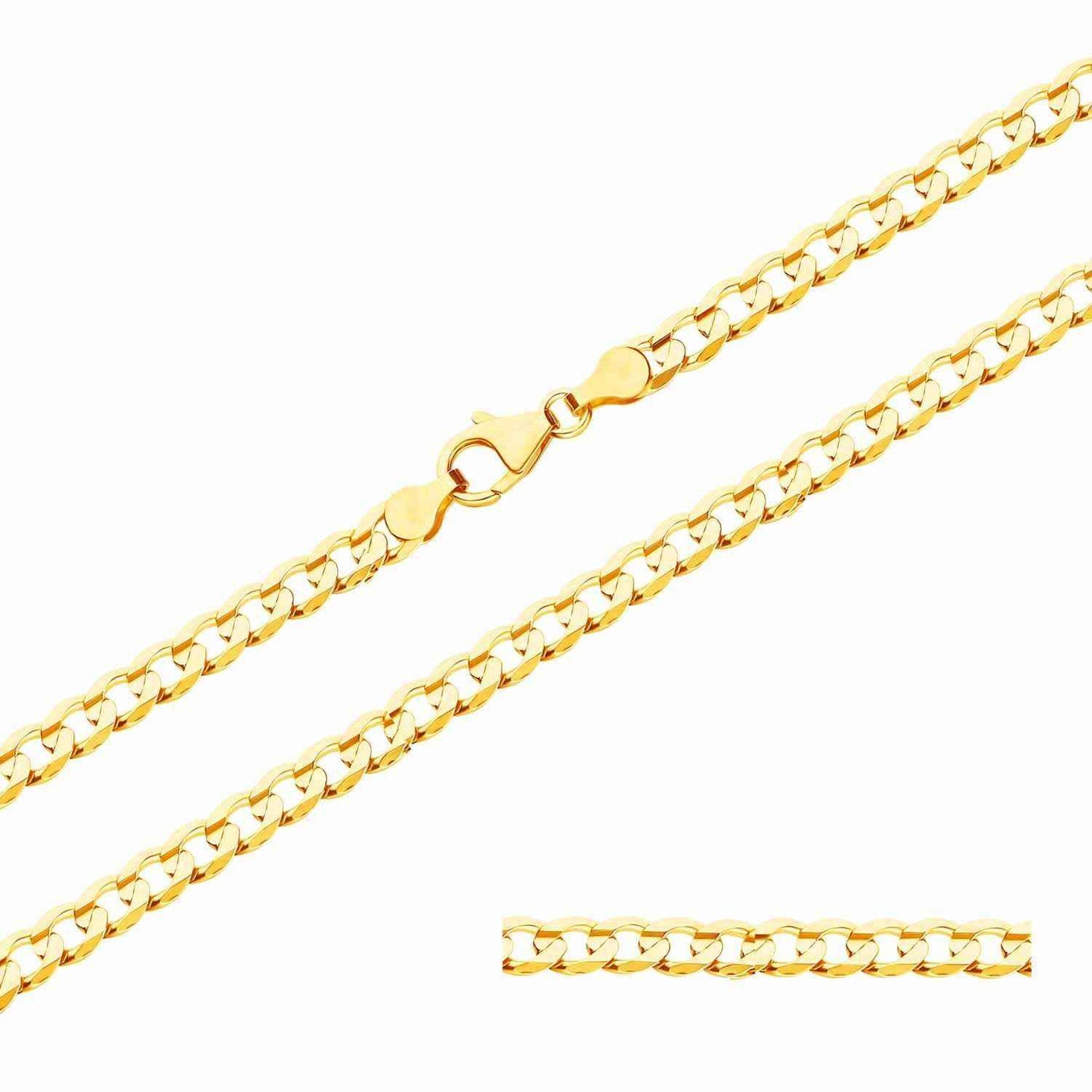 Goldkette Panzerkette Länge 45cm - Breite 5,5mm - 333-8 Karat Gold