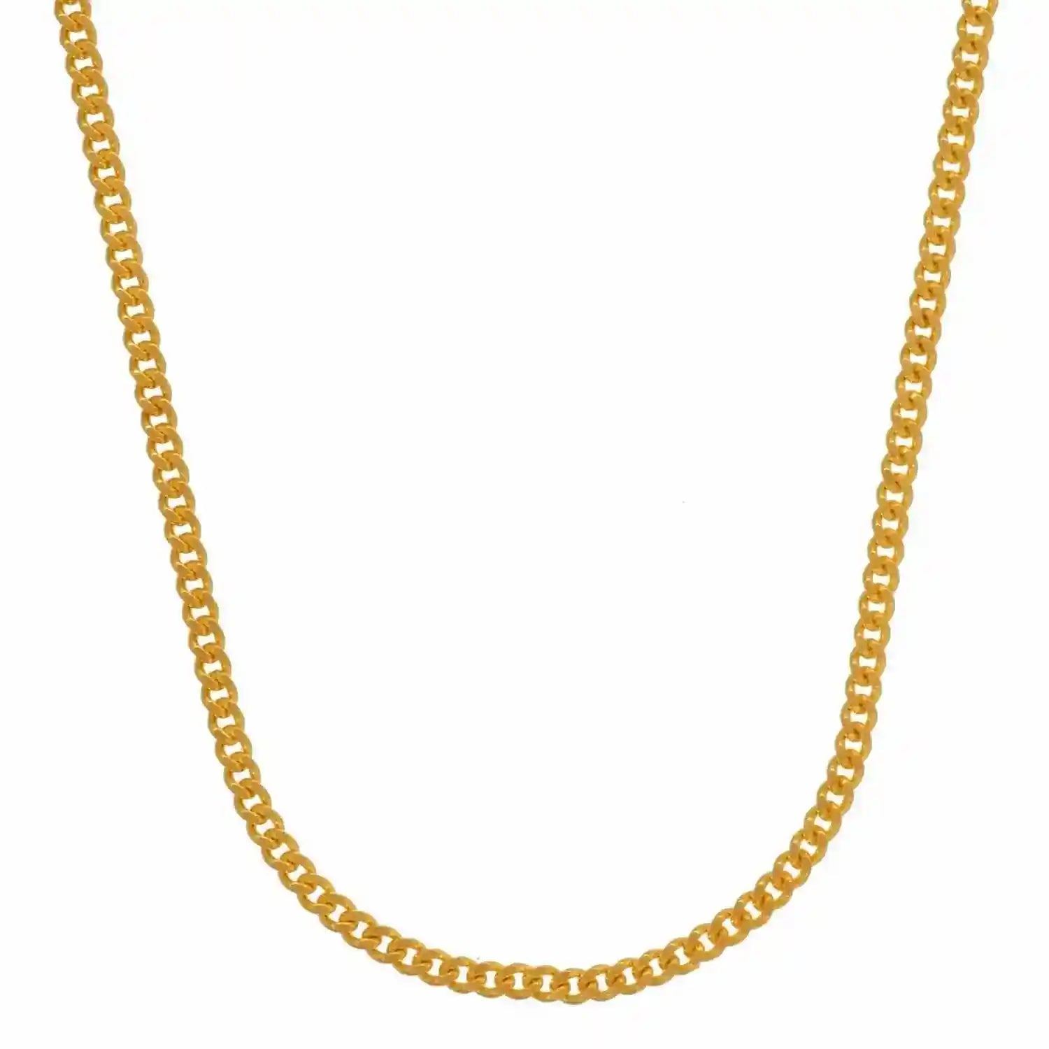 Goldkette Panzerkette Länge 50cm - Breite 1,4mm - 750-18 Karat Gold
