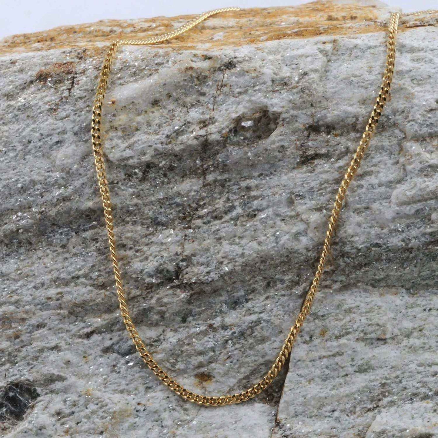 Goldkette Panzerkette Länge 50cm - Breite 1,7mm - 750-18 Karat Gold