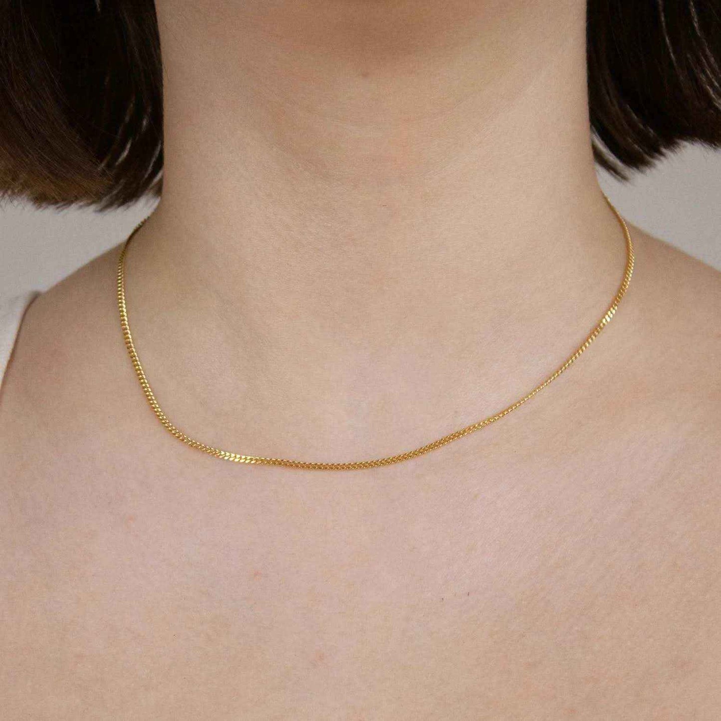 Goldkette Panzerkette Länge 50cm - Breite 1,7mm - 750-18 Karat Gold