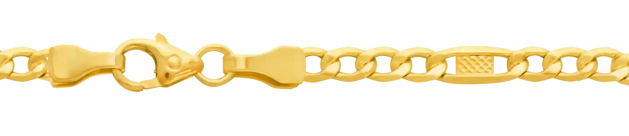 3,5 mm 50 cm 333 - 8 Karat Gold Halskette Panzerkette massiv Gold hochwertige Goldkette  4,1 g