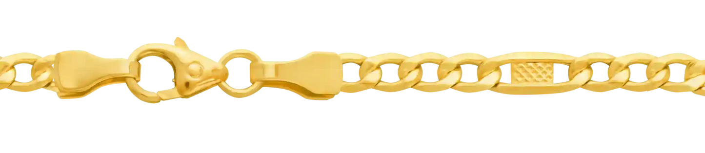 3,5 mm 50 cm 333 - 8 Karat Gold Halskette Panzerkette massiv Gold hochwertige Goldkette  4,1 g