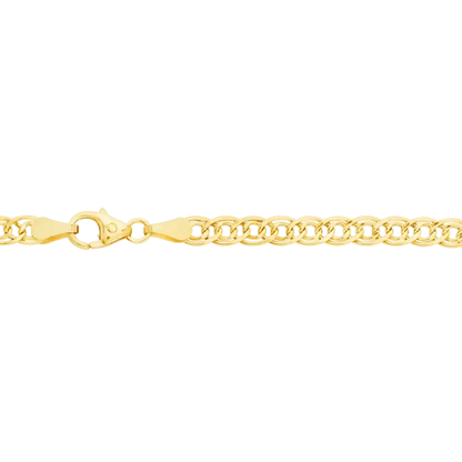 3,5 mm 50 cm 333 - 8 Karat Gold Armkette Zwillingspanzerkette massiv Gold hochwertige Goldkette 4 g
