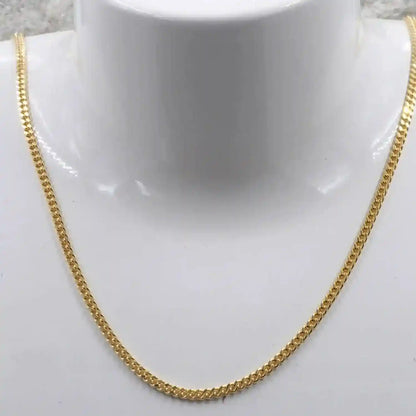 2,1 mm 55 cm 585 - 14 Karat Gold Halskette Panzerkette massiv Gold hochwertige Goldkette  7,8 g