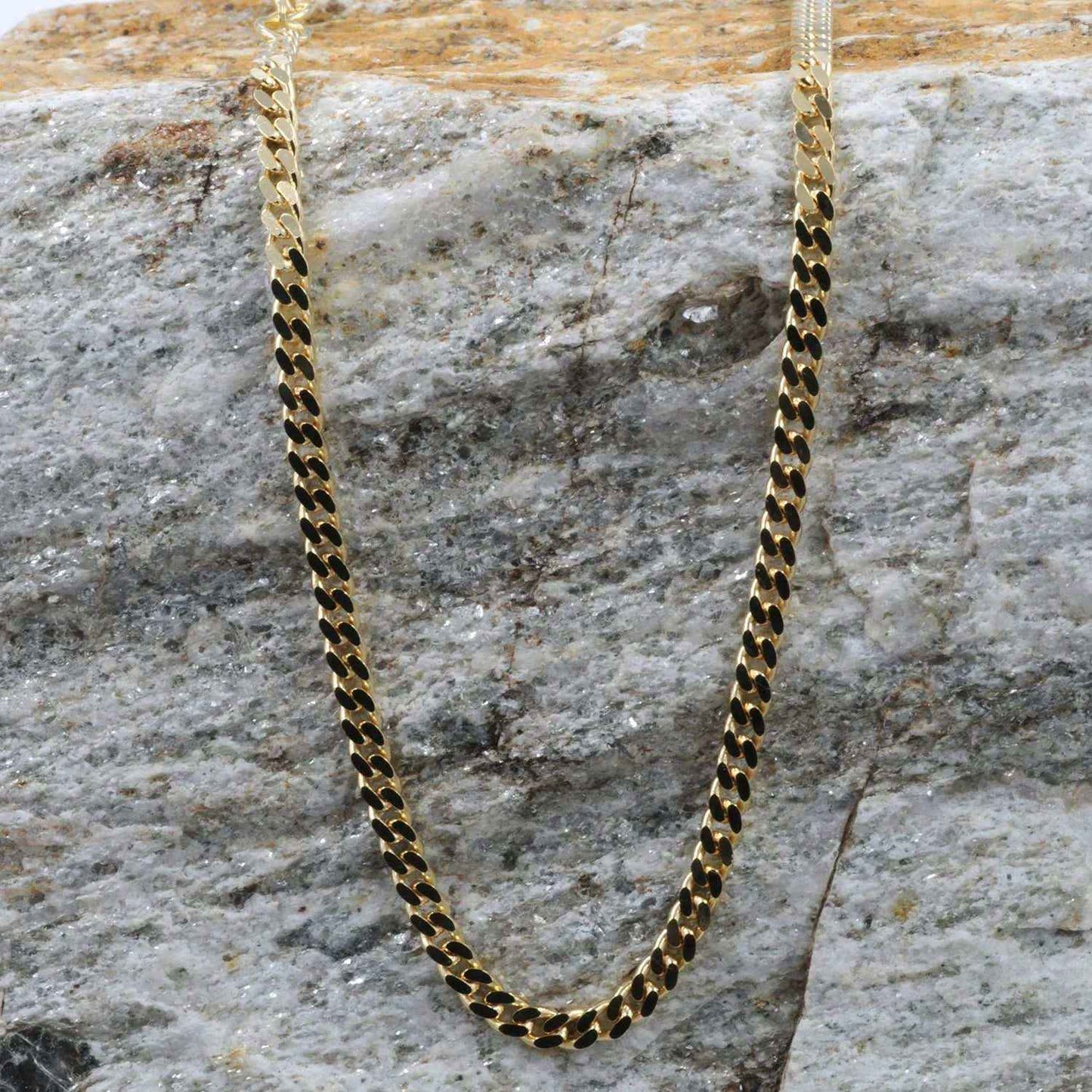 Goldkette Panzerkette Länge 55cm - Breite 2,5mm - 750-18 Karat Gold