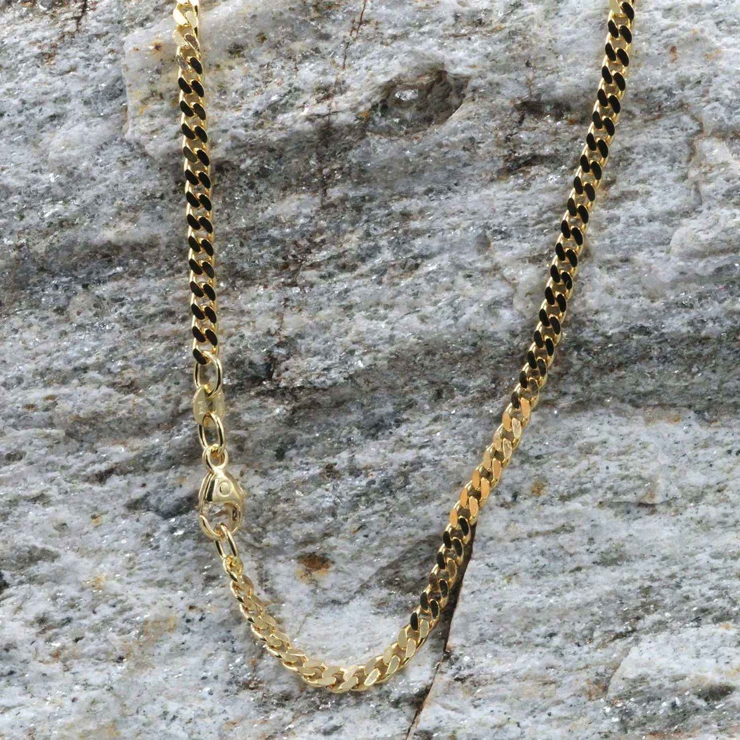 Goldkette Panzerkette Länge 55cm - Breite 2,5mm - 750-18 Karat Gold
