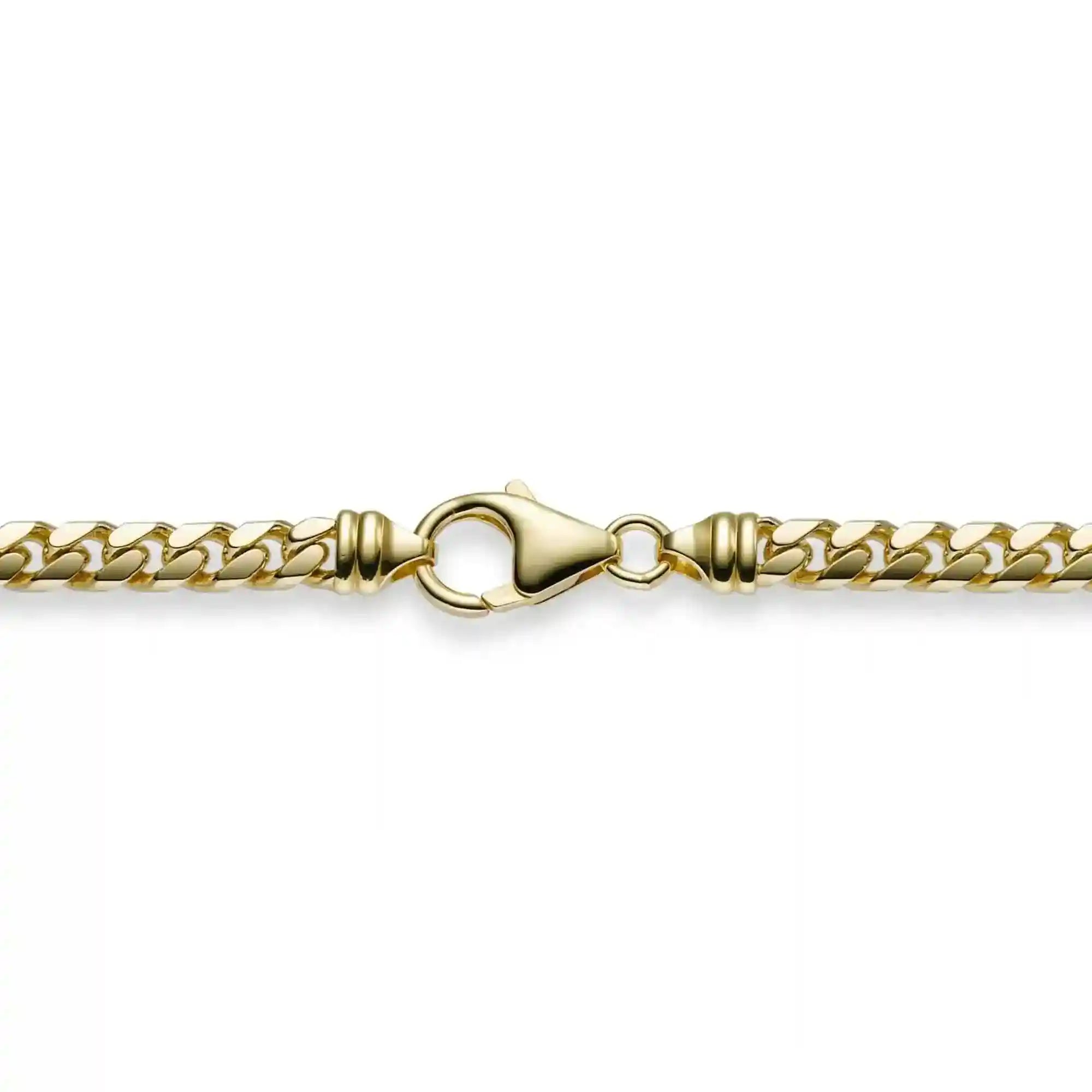 5,0 mm 55 cm 585 - 14 Karat Gold Halskette Panzerkette diamantiert oval massiv Gold hochwertige Goldkette 46,4 g