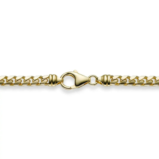 5,0 mm 55 cm 585 - 14 Karat Gold Halskette Panzerkette diamantiert oval massiv Gold hochwertige Goldkette 46,4 g