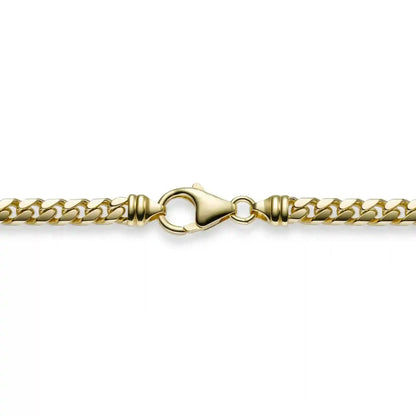 5,0 mm 60 cm 585 - 14 Karat Gold Halskette Panzerkette diamantiert oval massiv Gold hochwertige Goldkette 50,4