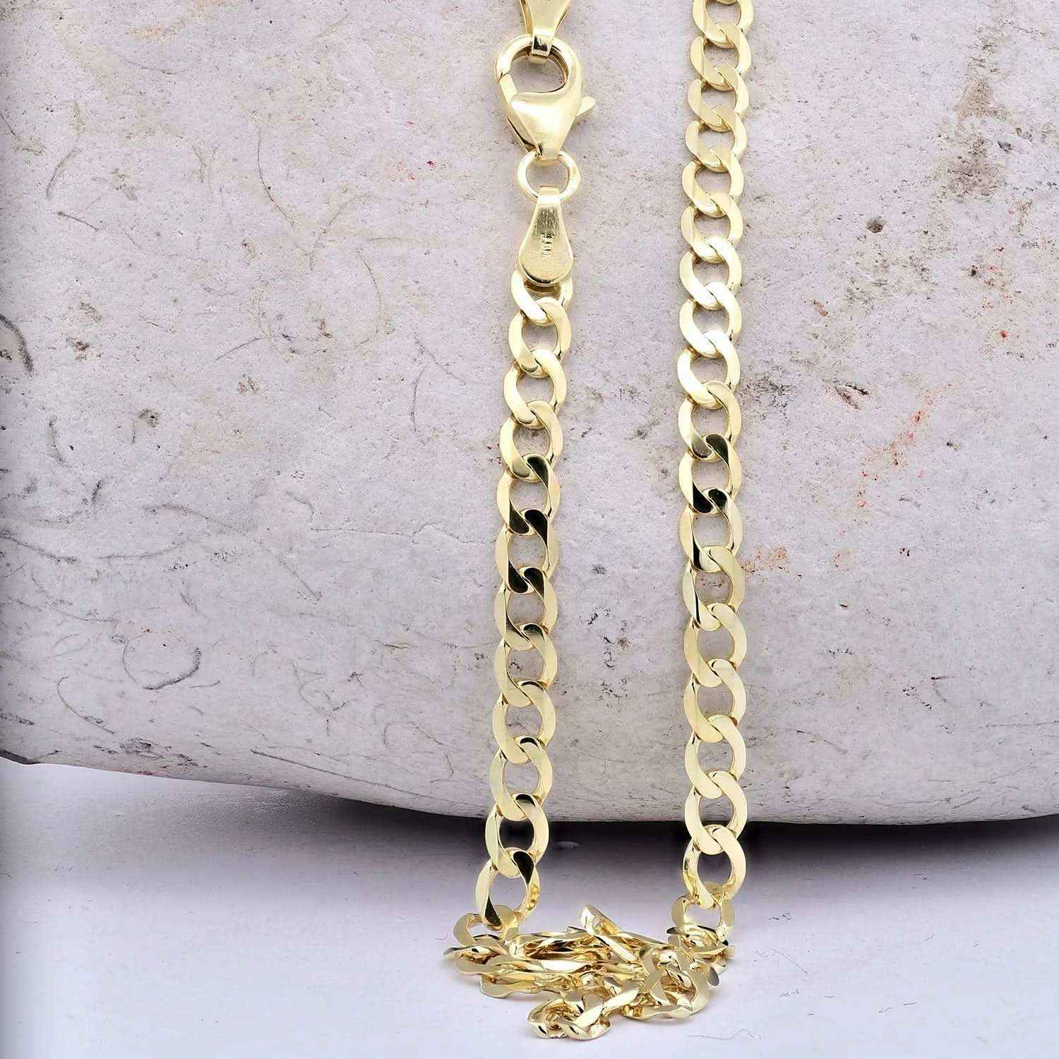 Goldkette Panzerkette weit Breite 3,3mm - 333-8 Karat Gold - Firma Holzenplotz - Silberketten-Goldketten.de 