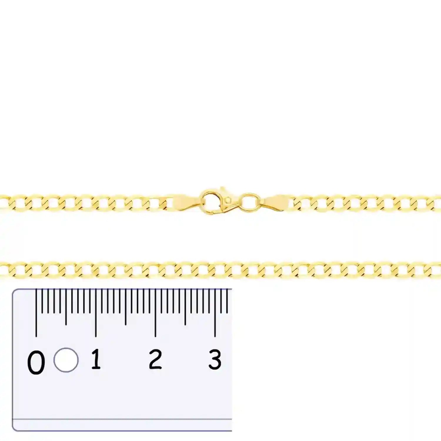 Goldkette Panzerkette weit Breite 3,3mm - 333-8 Karat Gold - Firma Holzenplotz - Silberketten-Goldketten.de 