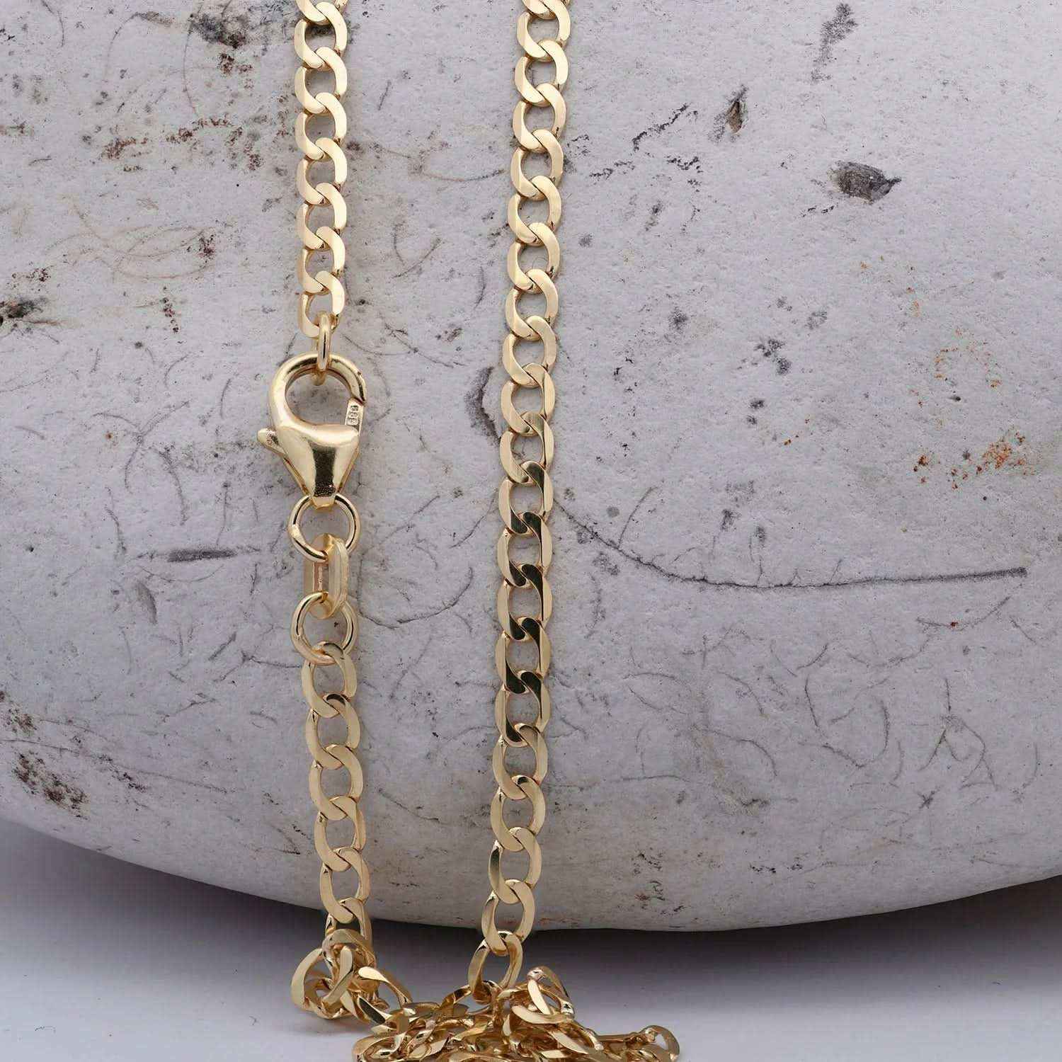 Goldkette Panzerkette weit Halskette 2,6 mm massiv 585-14 Karat Gold - Firma Holzenplotz - Silberketten-Goldketten.de 
