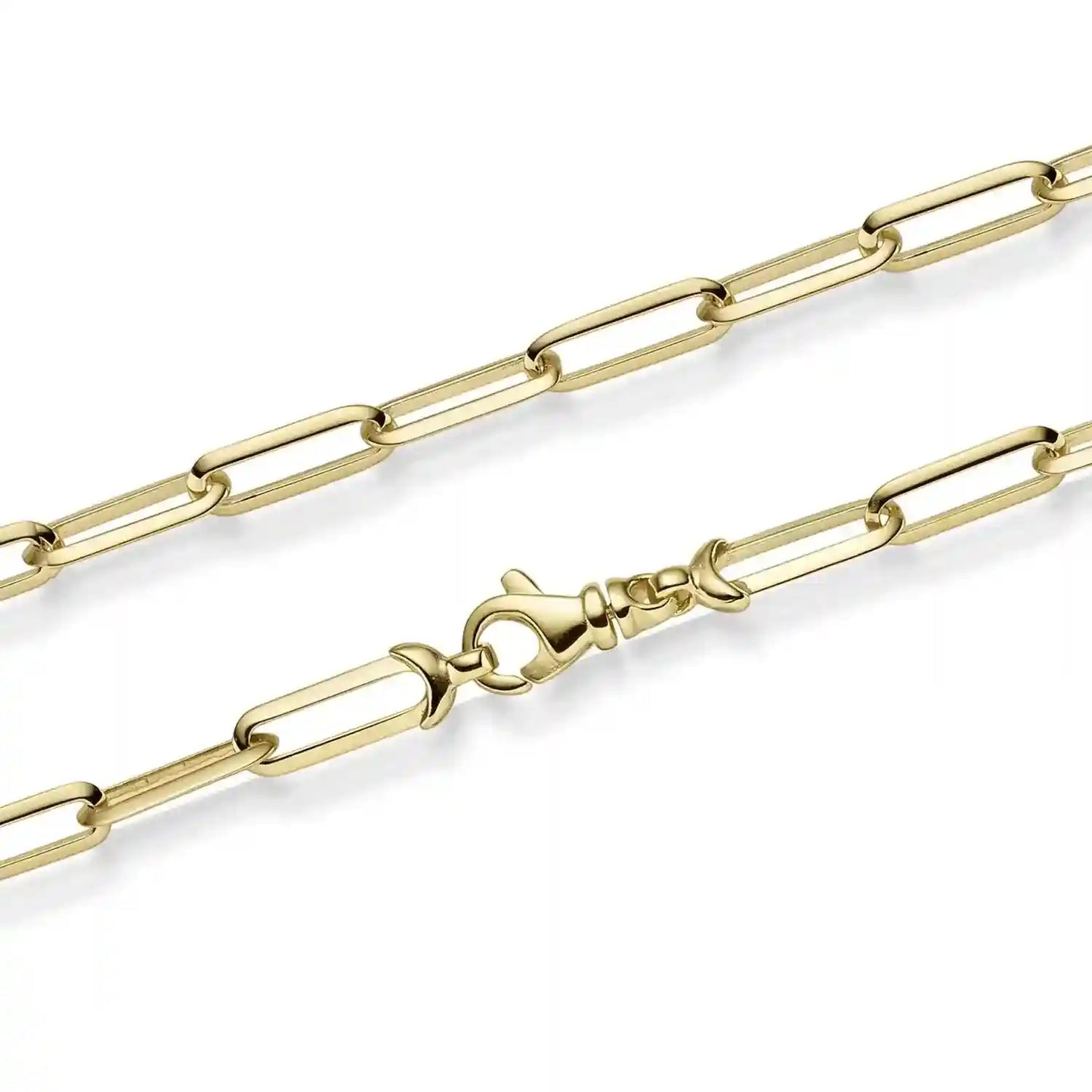 Goldkette Paper Clip Halskette Breite 4,5 mm massiv 585-14 Karat Gold - Firma Holzenplotz - Silberketten-Goldketten.de 