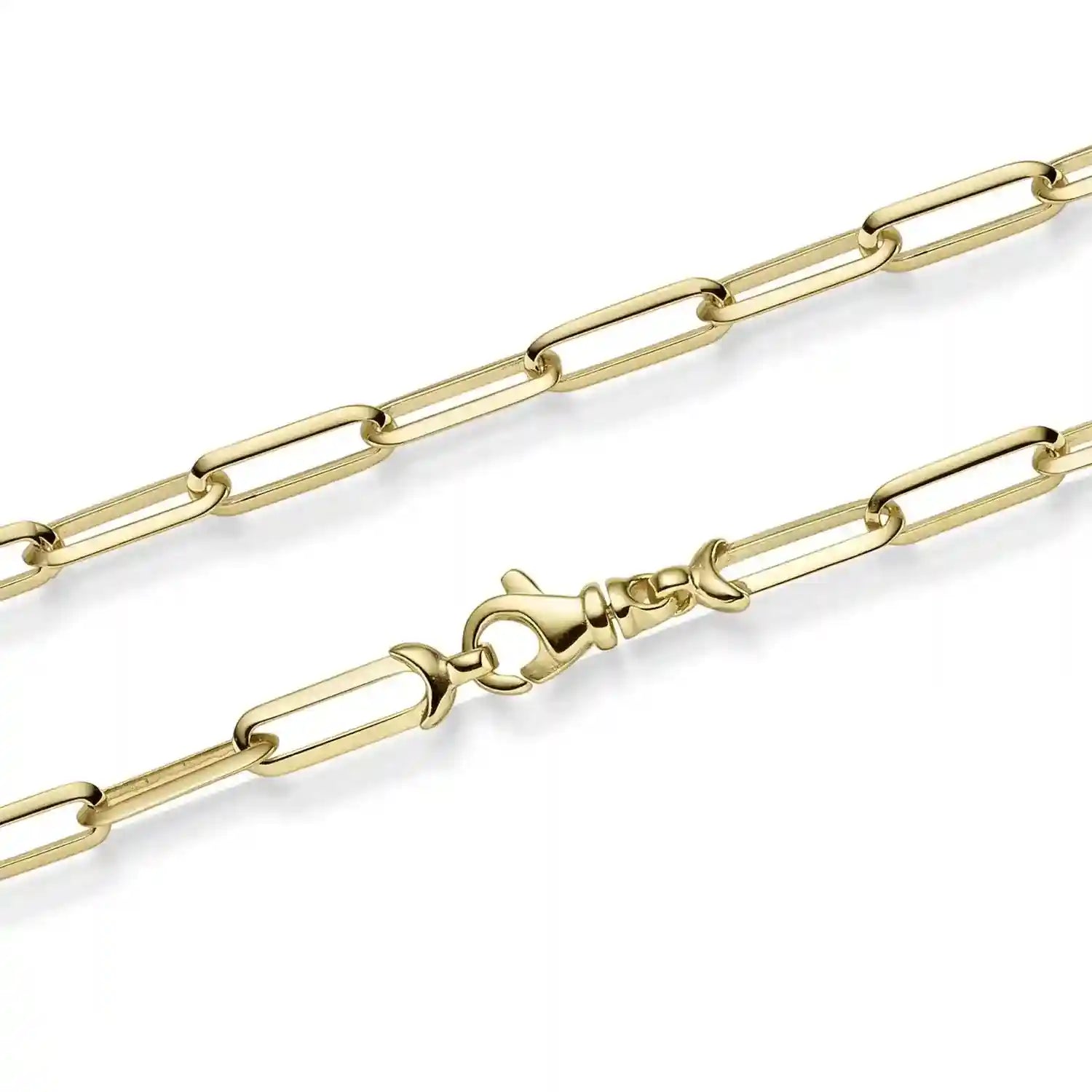Goldkette Paper Clip Halskette Breite 4,5 mm massiv 585-14 Karat Gold - Firma Holzenplotz - Silberketten-Goldketten.de 