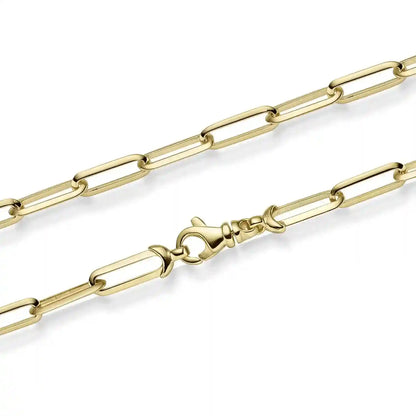 Goldkette Paper Clip Halskette Breite 4,5 mm massiv 585-14 Karat Gold - Firma Holzenplotz - Silberketten-Goldketten.de 