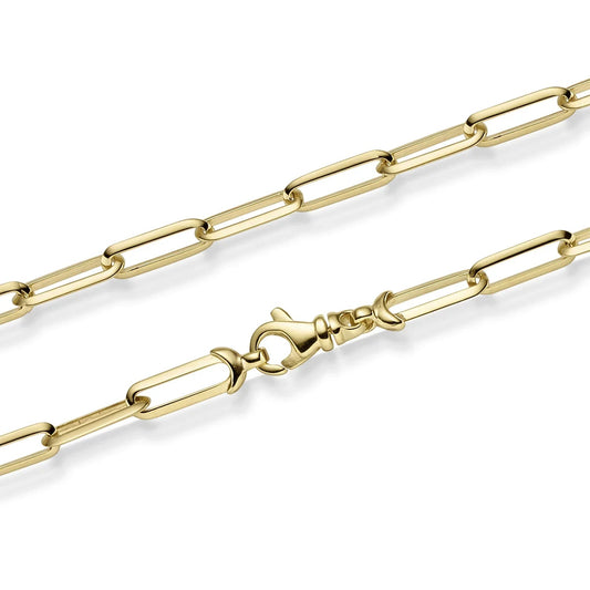 Goldkette Paper Clip Halskette Breite 4,5 mm massiv 585 - 14 Karat Gold - Firma Holzenplotz - Silberketten - Goldketten.de